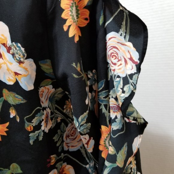 Ava & Viv top X 14W floral print ruffle long sleeve keyhole closure feminine - Picture 8 of 14